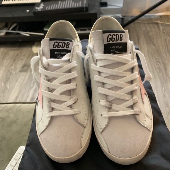 Golden Goose Shoes - Golden Goose Gold & Pink Superstar Size 7